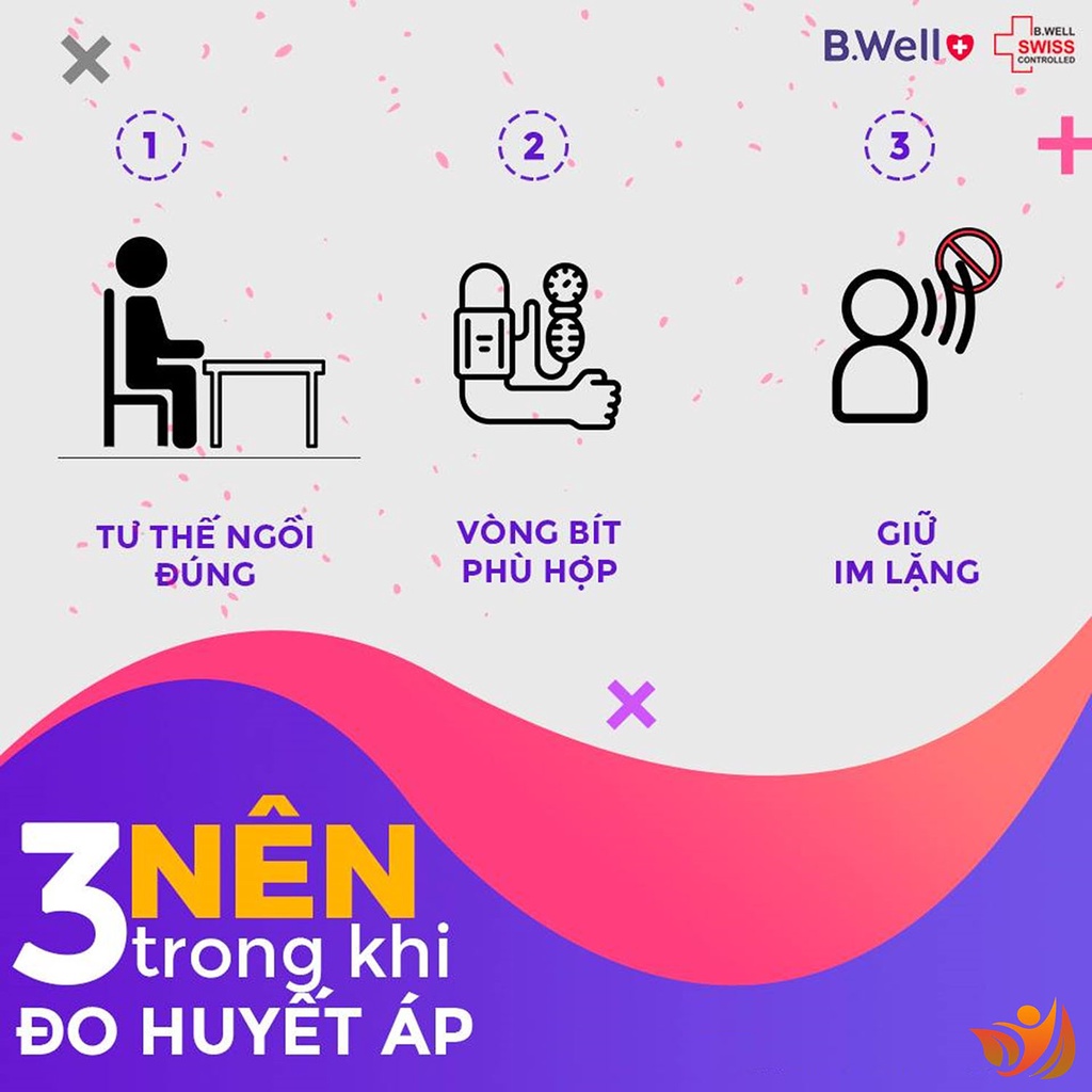 Máy đo huyết áp bắp tay điện tử tự động b.well med 53 AD có sẵn bộ đổi nguồn - bwell y tế 360