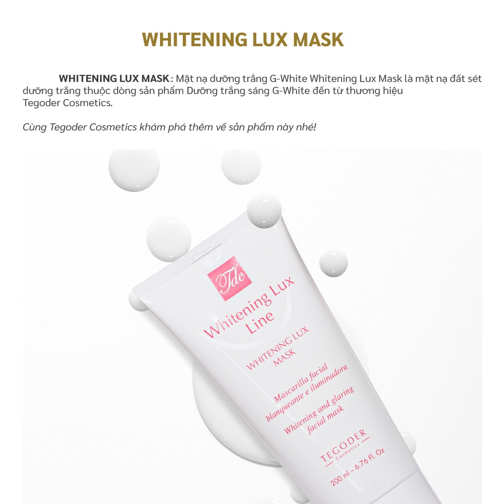 Mặt Nạ Dưỡng Trắng G-White Tegoder – Whitening Lux Mask 50ml