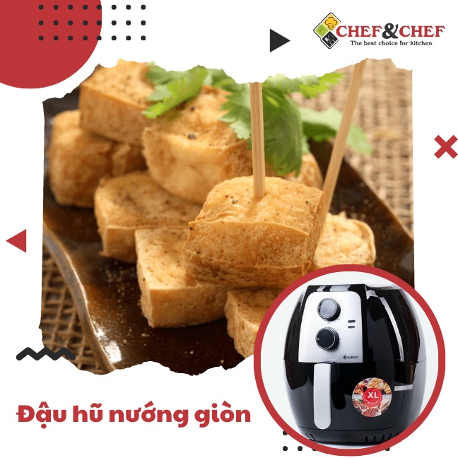 NỒI CHIÊN KHÔNG CẦN DẦU CHEF &amp; CHEF 6,5L/ 7,5 L CÔNG NGHỆ NONSTICK COATING