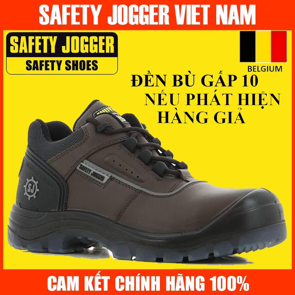 Giày Safety Jogger Pluto EH Da Thật, Cách Điện 18kV