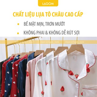 Bộ Ngủ Lụa Dài Tay Quảng Châu Cao Cấp [Video & Ảnh Thật]