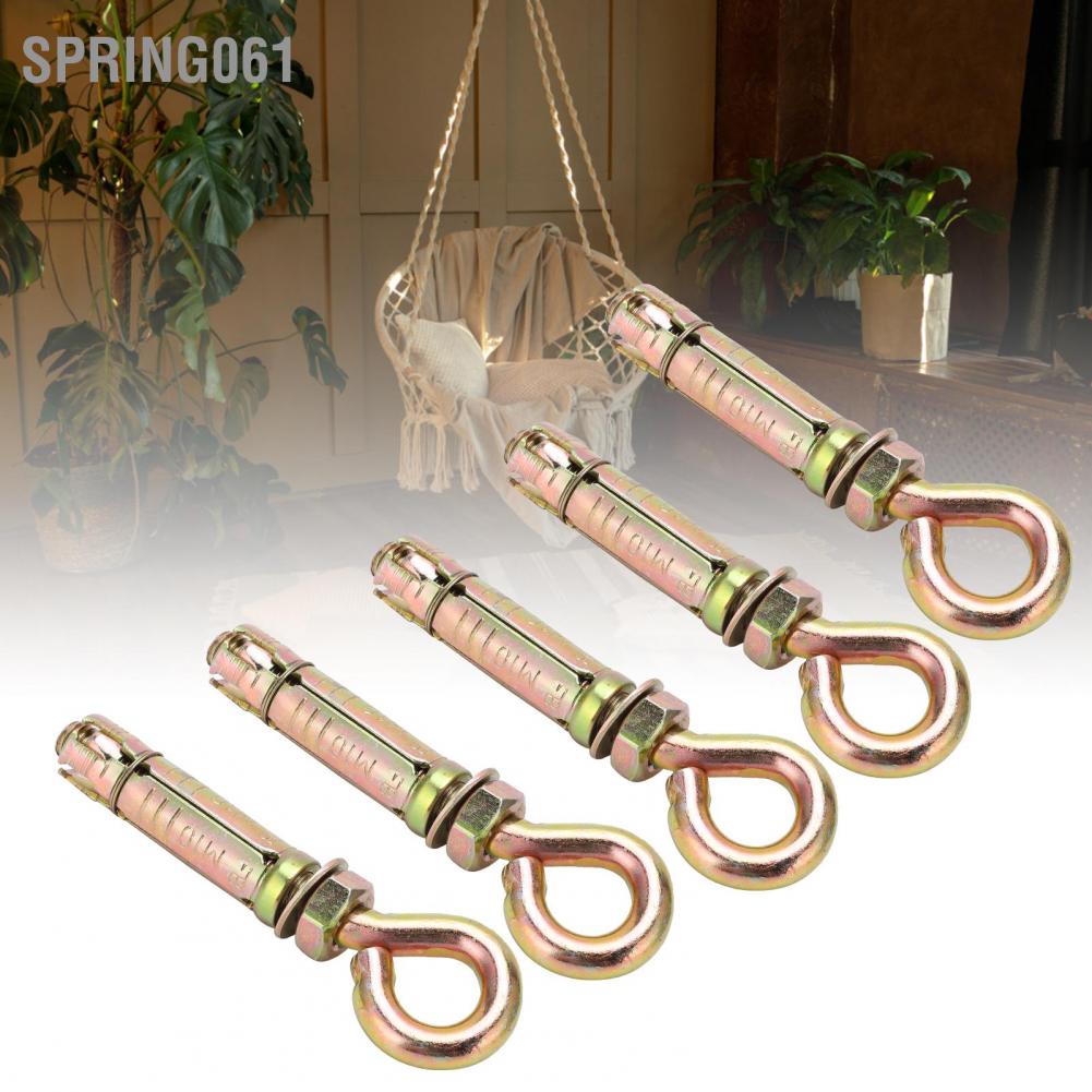 Spring061 5pcs Expansion Bolts Heavy Duty Anchor Fastener Eye for Concrete Wall 11x1.6cm