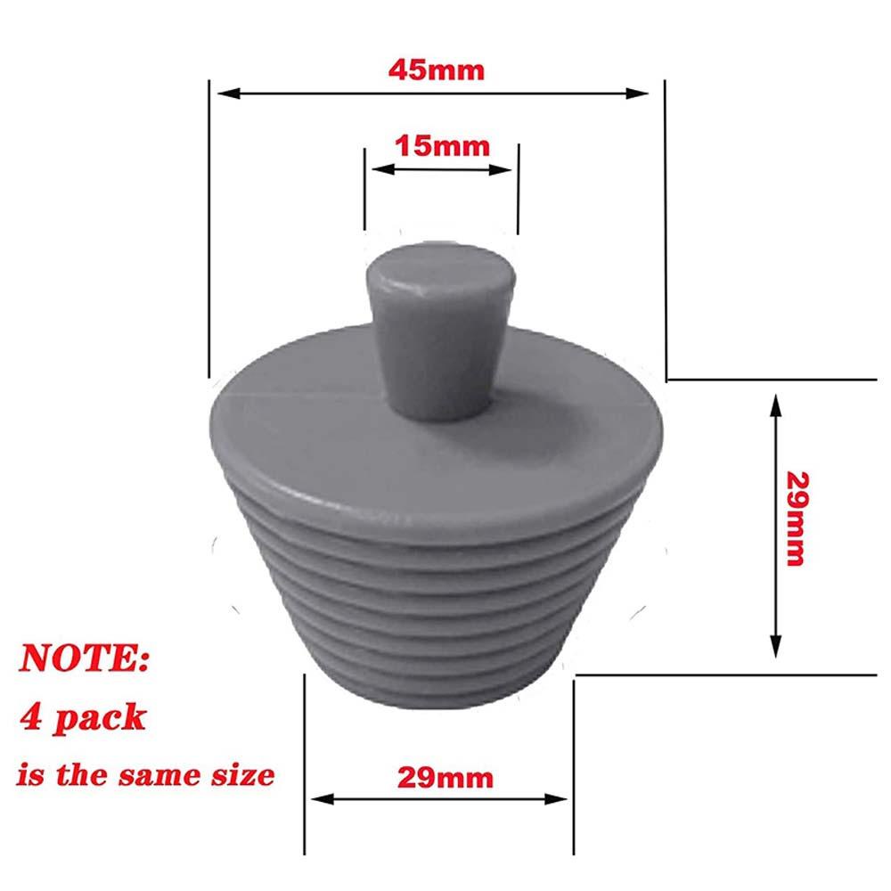 Bộ 2 / 4 / 6 Nút Chặn Lỗ Thoát Nước Bồn Rửa Chén Màu Đen Thông Dụng