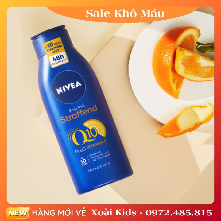 Dưỡng thể Nivea Q10+Vitamin C giúp trắng da, chống lão hoá của Đức- Nội địa Đức Đủ Bill