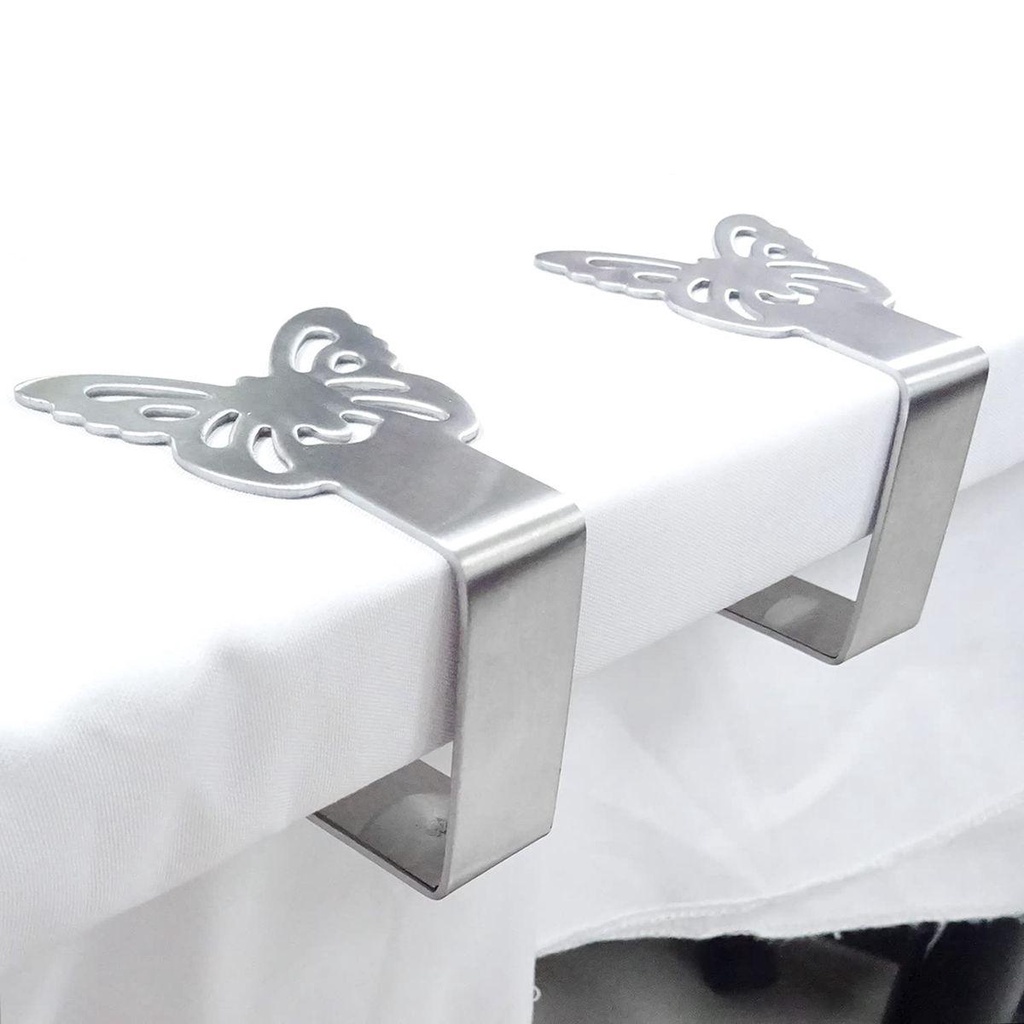 Giá Đỡ Khăn Trải Bàn Ổn Định Bằng Thép Không Gỉ Hình Hoa Lá / Bướm