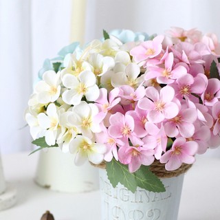 1 cây hoa giả Hoa nhân tạo cho tiệc cưới Trang trí nhà - chùm hoa tú cầu ( ko kèm bình )