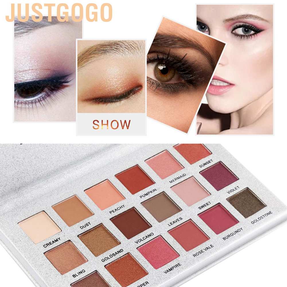 Bảng phấn mắt 18 màu lì và ánh nhũ kết hợp trang điểm chuyên nghiệp | BigBuy360 - bigbuy360.vn