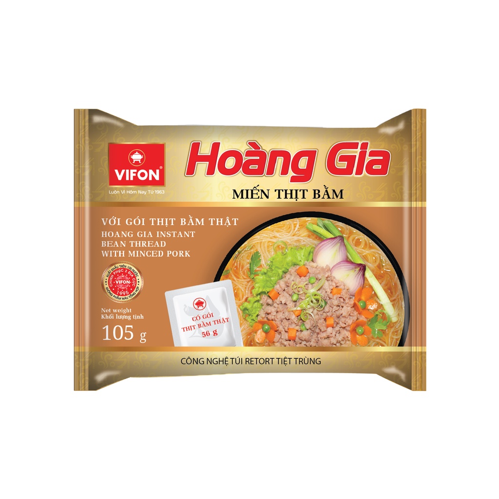 [Thùng 18 Gói] Hoàng Gia Miến Thịt Bằm VIFON 105g