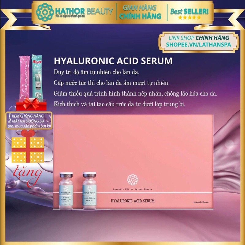 Serum căng bóng da HA - Dưỡng ẩm, phục hồi, làm chậm lão hoá da - Hyaluronic Acid Serum | Hathor Beauty