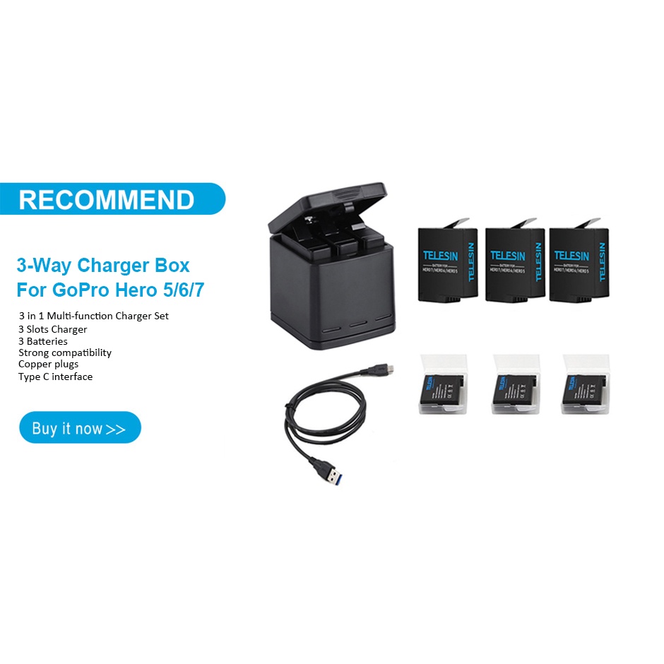 Telesin Giá Đỡ Kim Loại Xoay 360 Độ Gắn Xe Máy Cho Điện Thoại Thông Minh GoPro 8 7 6 5 Action insta360