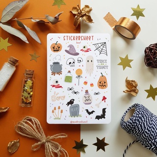 Sticker Sheet - Boo  - Chuyên dán sổ | Bullet Journal Stickers, Fall Stickers, Halloween Stickers, Seasonal Stickers