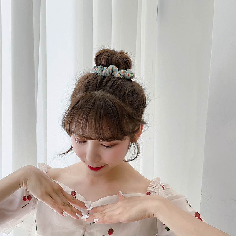 Dây Buộc Tóc Đuôi Ngựa Bằng Vải Satin Phong Cách Hàn Quốc
