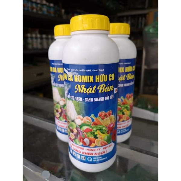 PHÂN BÓN HUMIX CÁ HỒI : KHOẺ RỄ : BẬT MẦM : TĂNG TRƯỞNG : CHAI TO 1 LÍT