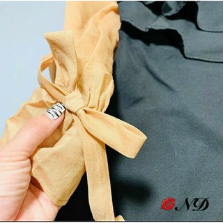 Đầm Tiểu Thư Tay Cột Nơ ( có ảnh thật )