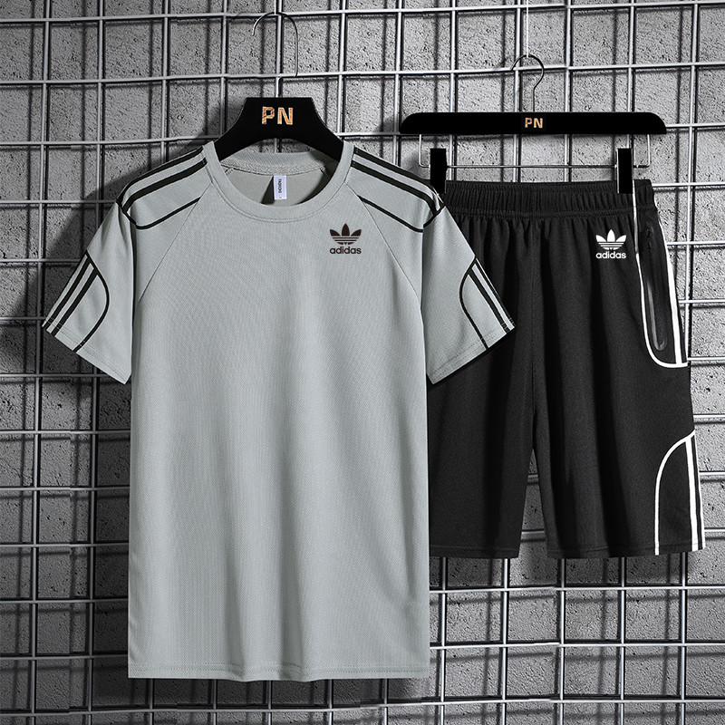 Bộ Đồ Thể Thao Adidas Hai Món Gồm Áo Thun Cotton Dáng Rộng Tay Ngắn Phối Quần Short ( Có Bán Lẻ)