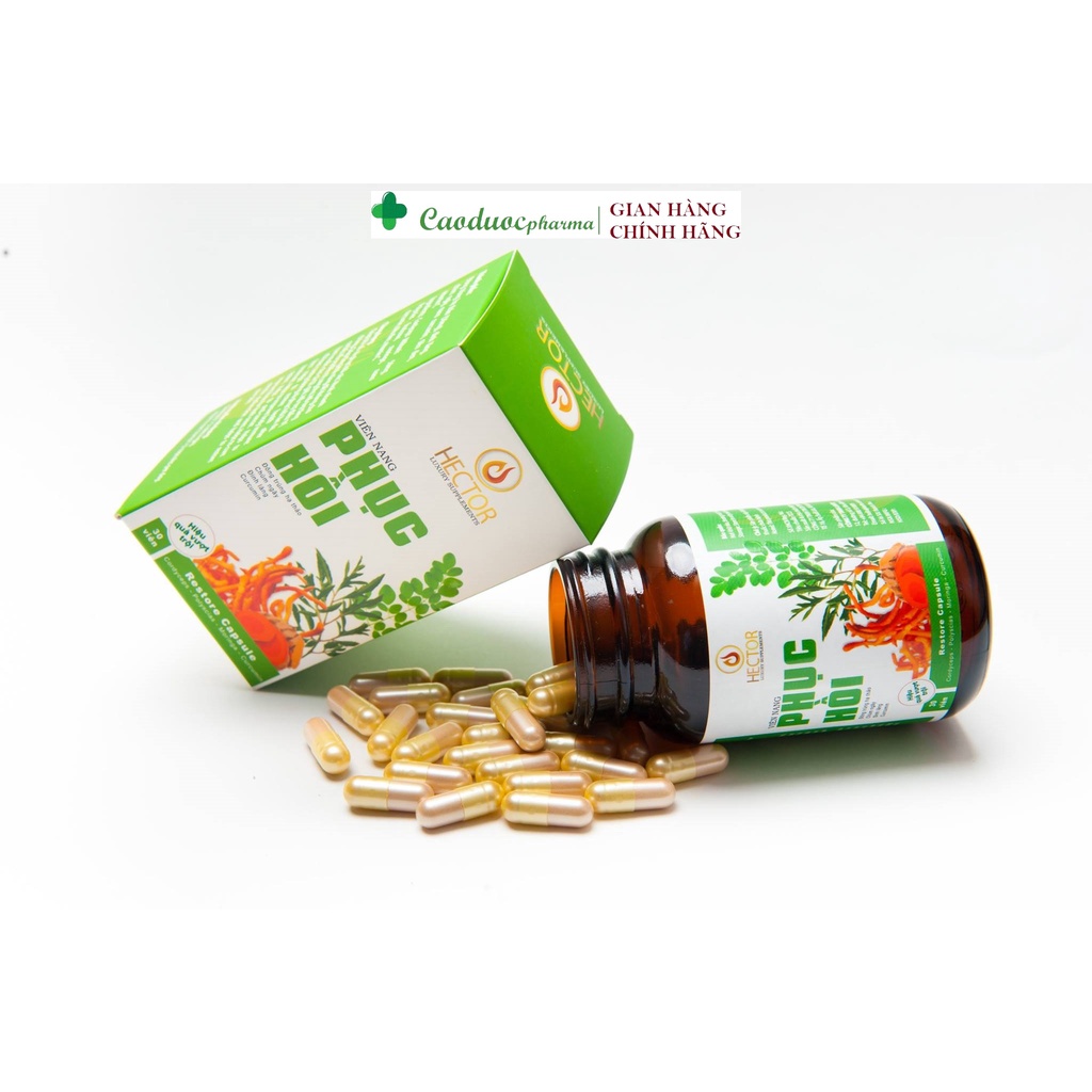 Viên nang Phục Hồi Sức Khỏe Hector Đông trùng hạ thảo + Chùm ngây+ Đinh năng