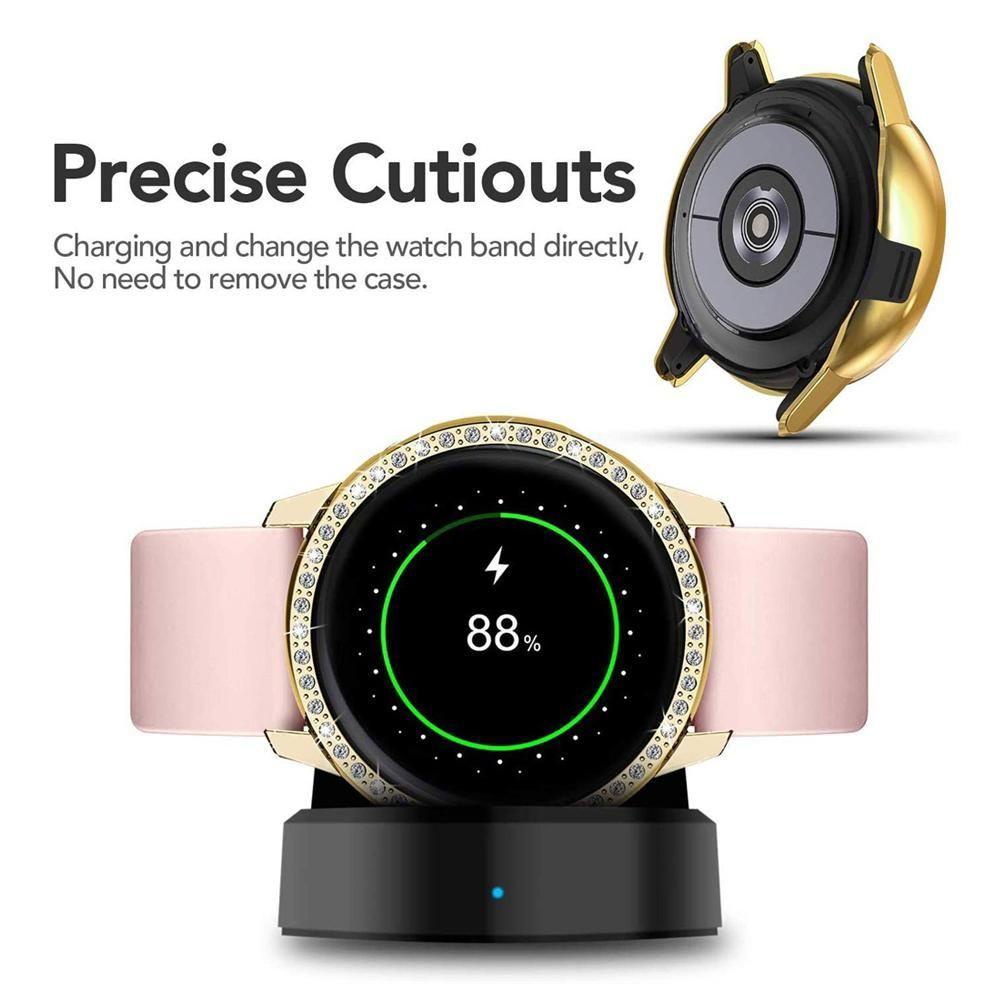 BTLIMER Ốp Bảo Vệ Bằng PC Cứng Chống Sốc Lấp Lánh Cho Đồng Hồ Samsung Galaxy Watch Active 2 40mm 44mm