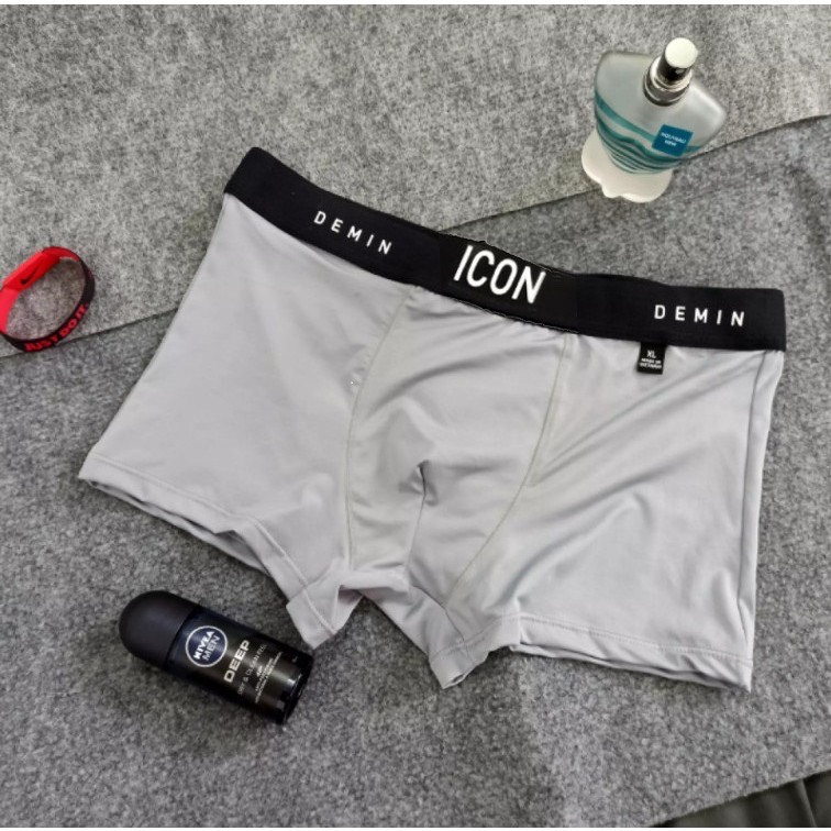 Quần Sịp Nam Thun Lạnh Boxer ICON co dãn 4 chiều, Quần Lót Nam Boxer Cotton sexy cao cấp - GALIO