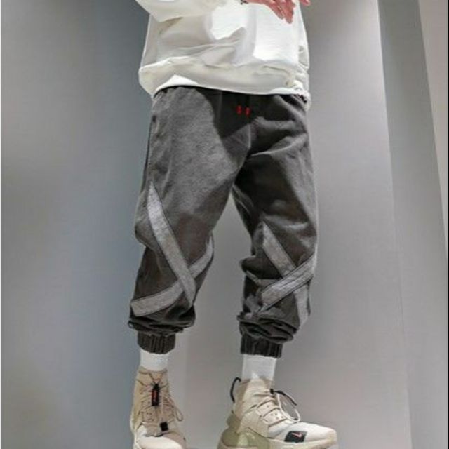 [ORDER] Quần Jogger Jeans Chữ X Màu Khói