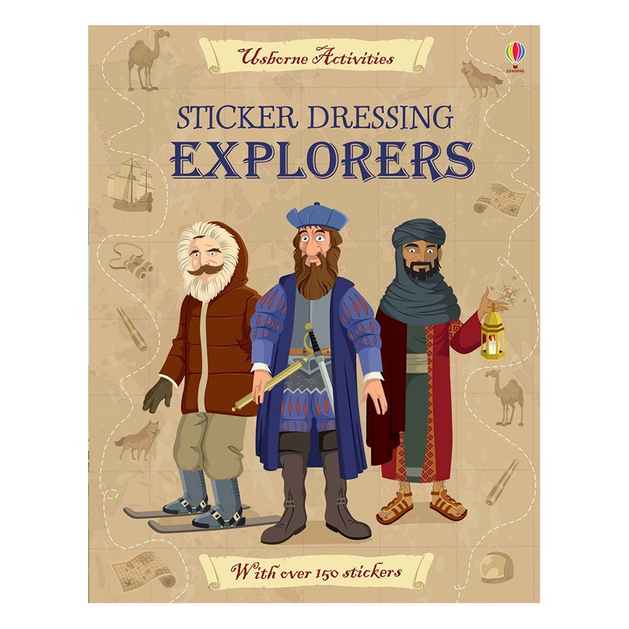 Sách Usborne - hình dán cho bé 6-8 tuổi Sticker Explorers