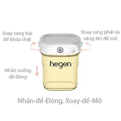 Nắp bình trữ sữa Hegen và thức ăn/ Nắp trữ Hegen chính hãng
