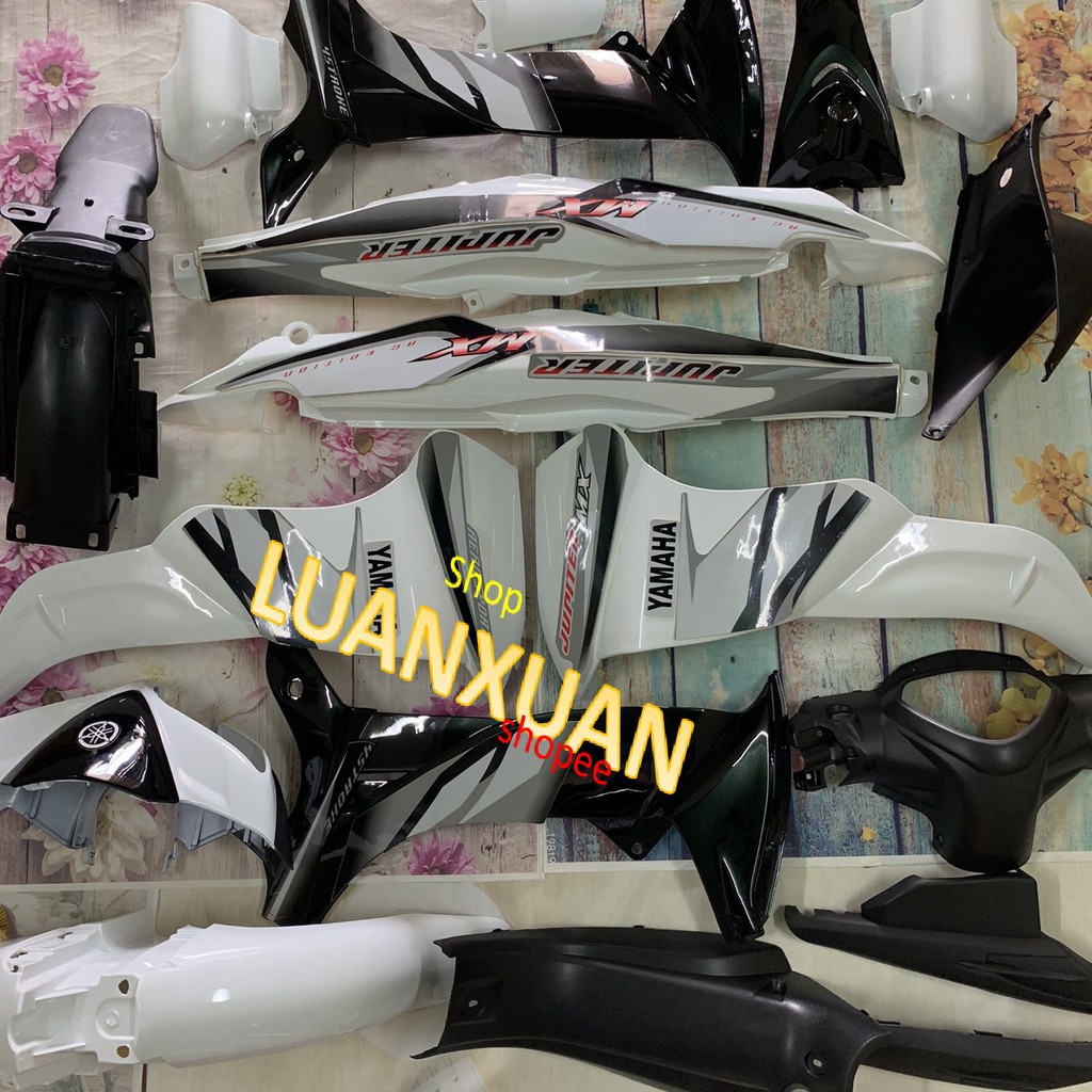 Bộ vỏ nhựa - Dàn áo xe jupiter MX màu TRẮNG  jupiter gravita  /Hàng việt nam - mủ trắng ABS LOẠI ĐẸP
