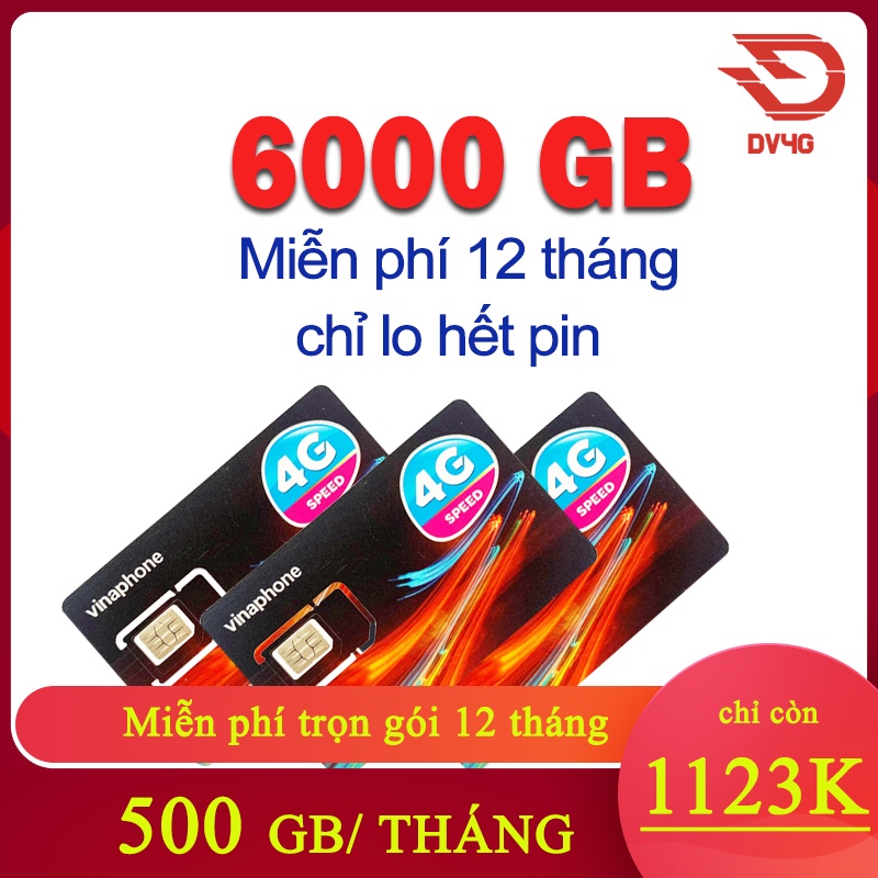 Sim 4G Vinaphone U1500/ Vd159/ Sky59 500Gb/Tháng Data Miễn Phí Gọi, 12 Tháng Ko Cần Nạp Tiền ( Có Hỗ Trợ Esim)