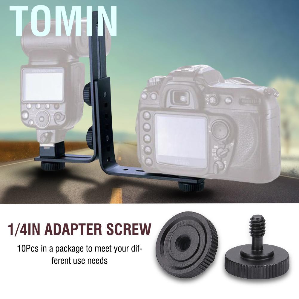Set 10 Ốc Vít Chuyển Đổi Từ 1 / 4in Sang Cổng Chữ L Cho Giá Đỡ Đèn Flash Máy Ảnh | BigBuy360 - bigbuy360.vn