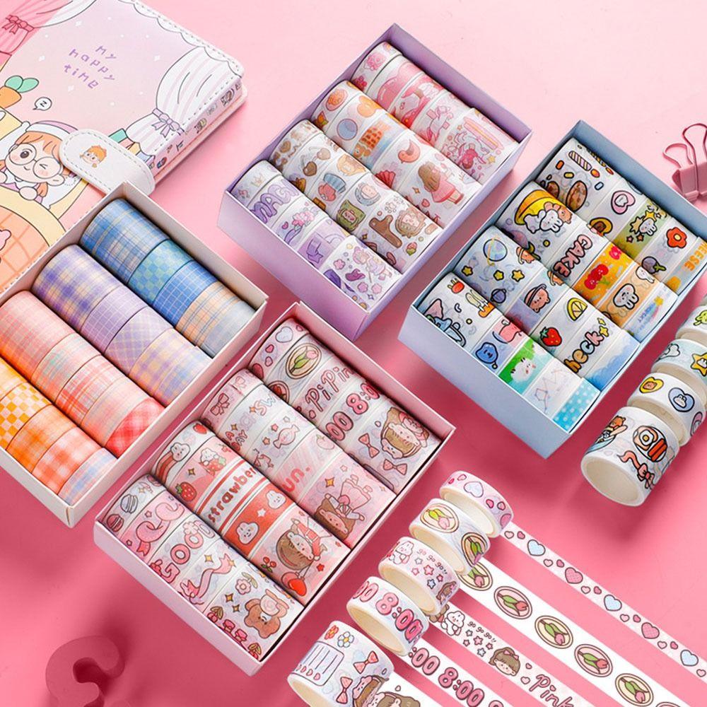 Set 20 Cuộn Băng Keo Washi Họa Tiết Dễ Thương Chất Lượng Cao
