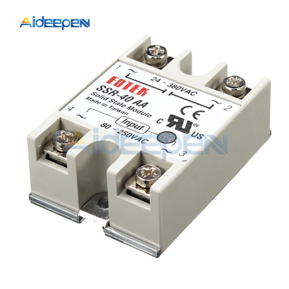 Rơ le trạng thái rắn điều khiển mạch SSR-25AA SSR-40AA 25A 40A AC 80-280V AC TO 90-480V AC SSR 25AA 40AA | BigBuy360 - bigbuy360.vn