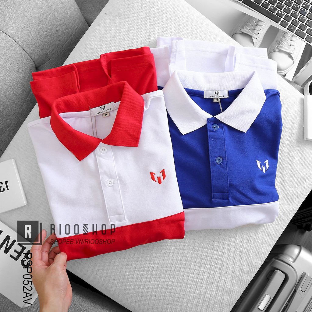 Áo thun có cổ nam cực đẹp Marc phối 2 màu RSP052AV - áo phông nam ngắn tay Riooshop | BigBuy360 - bigbuy360.vn