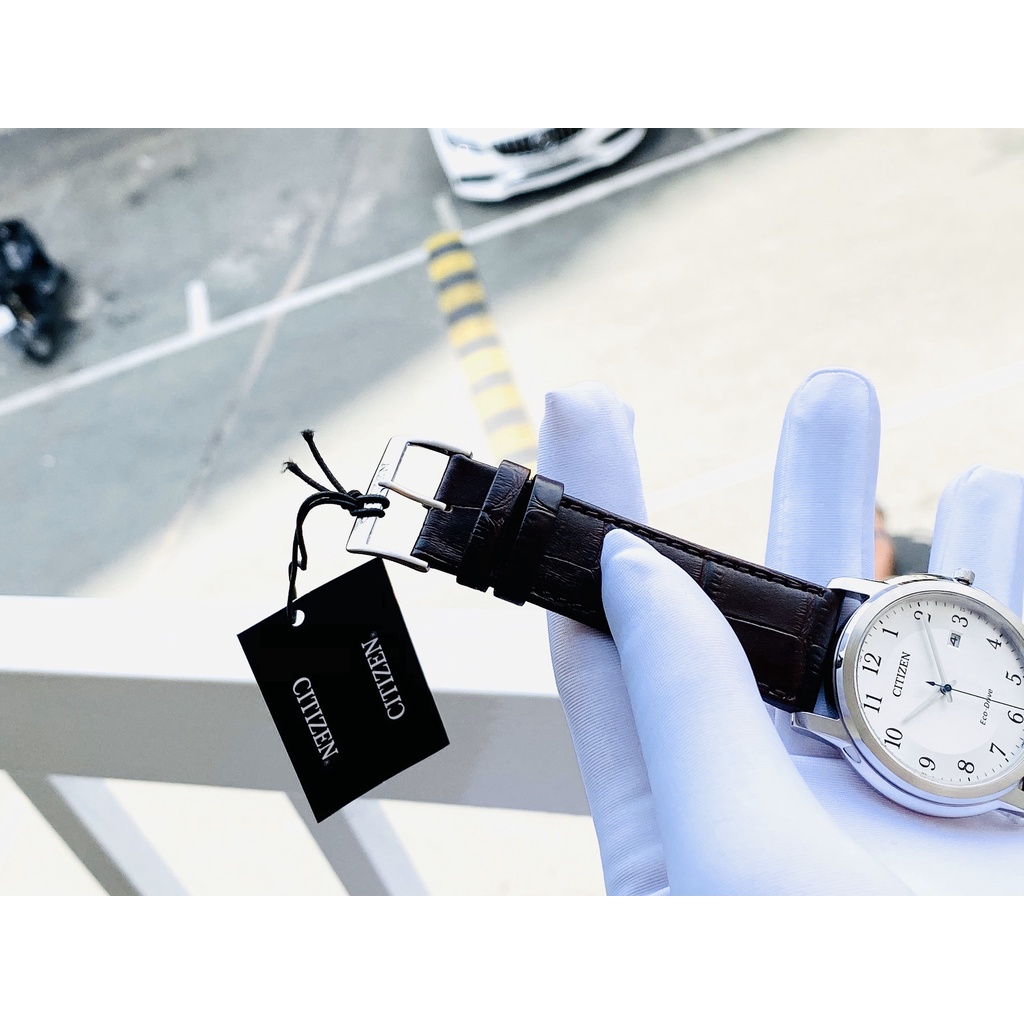 Đồng hồ nam dây da Citizen Eco Drive AW1211 12A