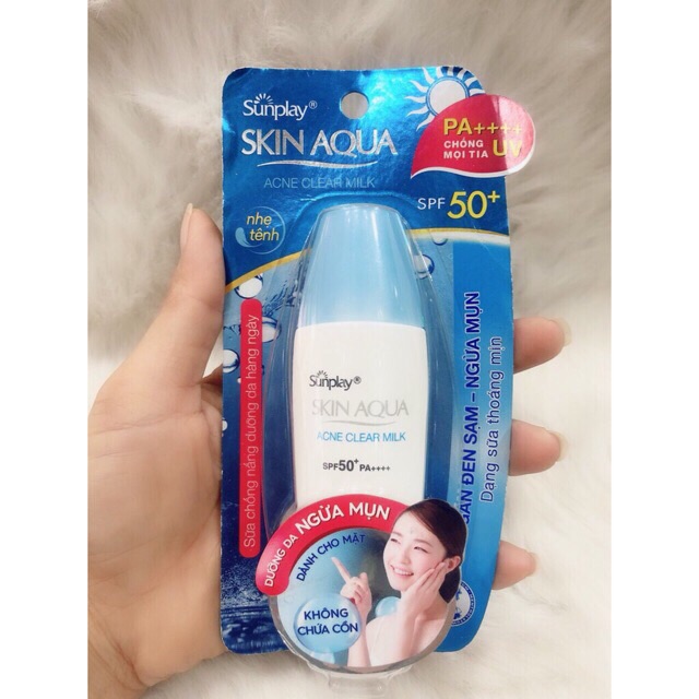 Chống Nắng Dưỡng Da Ngừa mụn Sunplay Skin Aqua SPF 50++/PA+++