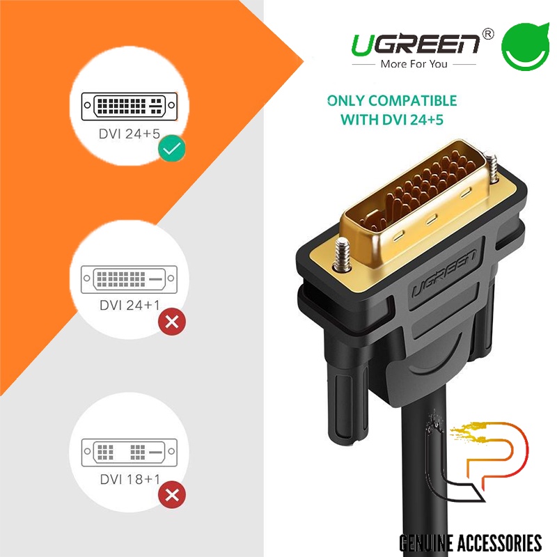 Cáp chuyển DVI 24+5 sang VGA Ugreen Dài 1M - 1.5M - 2M - 3M
