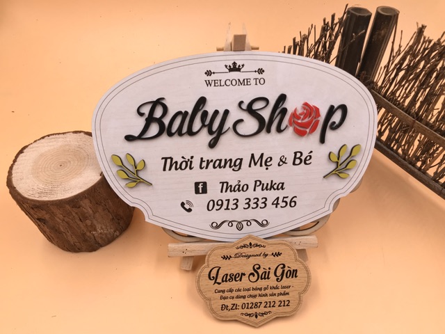 [SALE] Bảng Gỗ Thương Hiệu - Bảng Gỗ Tên Shop ~ Thiết kế theo yêu cầu khách hàng