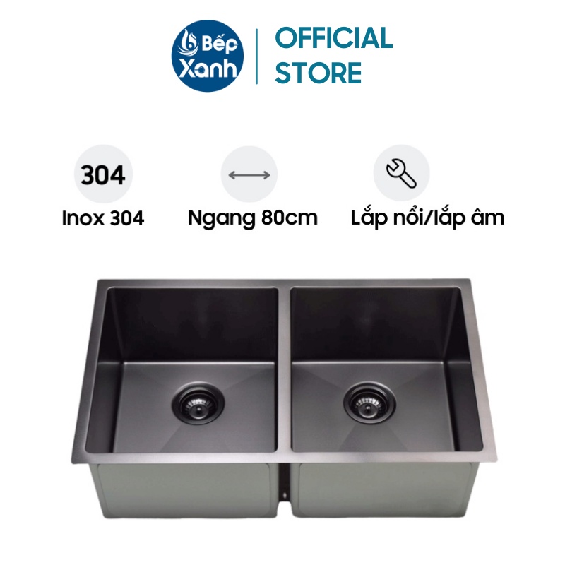 [FREESHIP HCM] Chậu Rửa Chén Vision Manual Sink Ecalite ESD-8046HB - Chất Liệu Inox 304