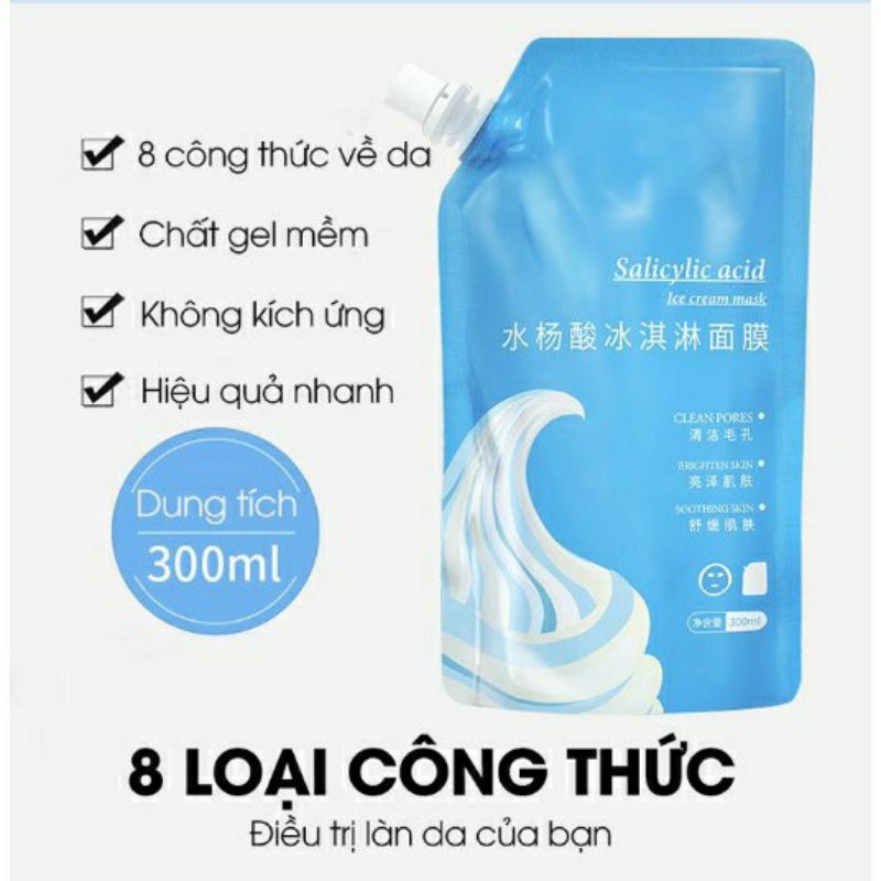 [CÓ VIDEO] Mặt Nạ Gel Salicylic Acid Dưỡng Ẩm Se Khít lỗ Chân Lông Tẩy Tế Bào Chết Giảm Mụn gói 300g lv1 | Thế Giới Skin Care