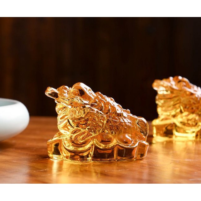 Thiềm từ  pha lê phong thủy may mắn & tài lộc, dài 6.5cm
