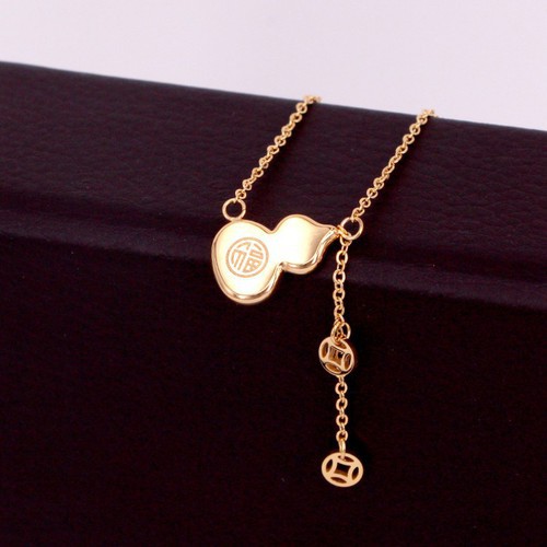 Dây Chuyền Hồ Lô Kim Tiền May Mắn Titan Ko Đen TT 3098