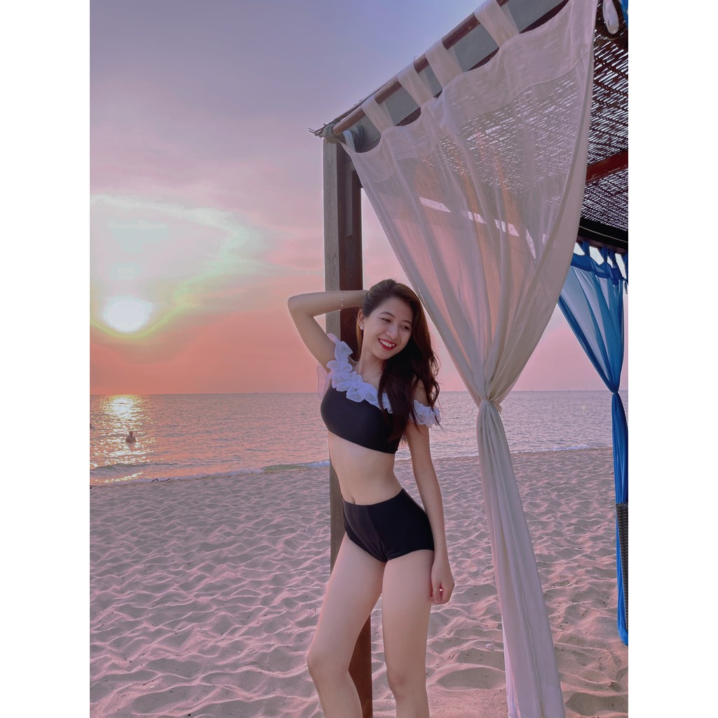Set Bikini, đồ tắm, đồ bơi nữ phối viền trắng BKN01 4young fashion thumbnail