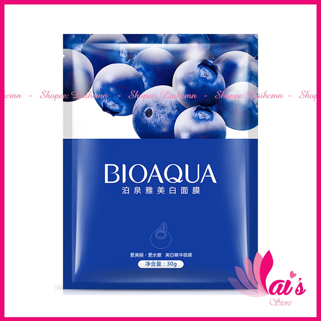 Mặt Nạ Việt Quất Bioaqua Dưỡng Ẩm, Đàn Hồi, Se Khít Lỗ Chân Lông Mask Nội Địa Trung Chính Hãng - LAI'S STORE