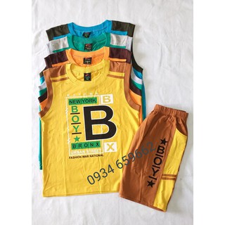 Sỉ ri 4 bộ thun cotton bé trai size 14-20