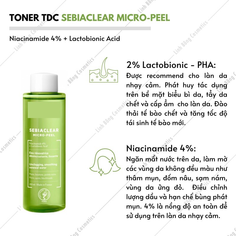 TONER NƯỚC CÂN BẰNG DA SV SEBIACLEAR MICRO PEEL