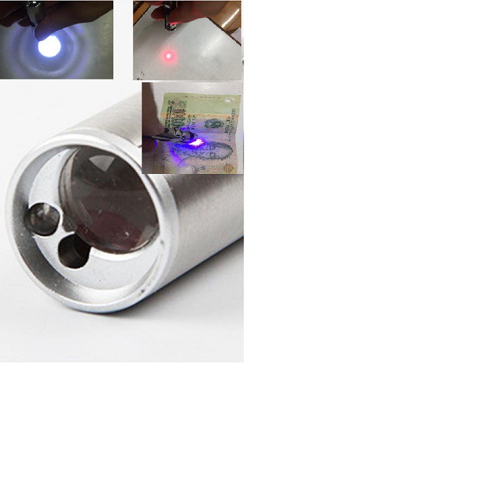 Đèn Pin Mini cầm tay 3 Chức Năng - Laser - Soi Tiền - Đèn Pin