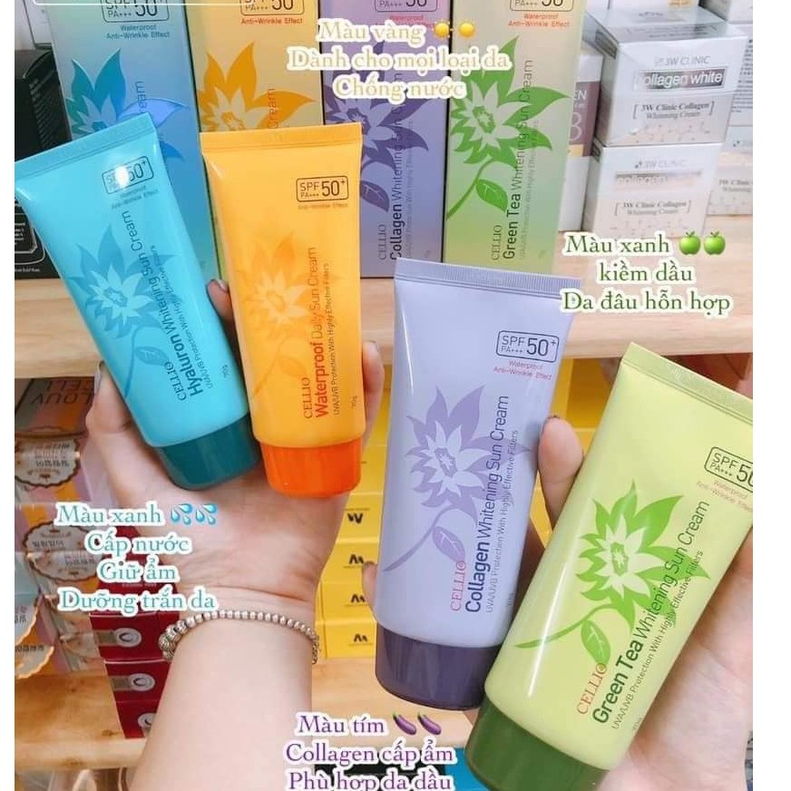 Kem chống nắng Cellio Waterproof Daily Sun Cream SPF50+ PA+++