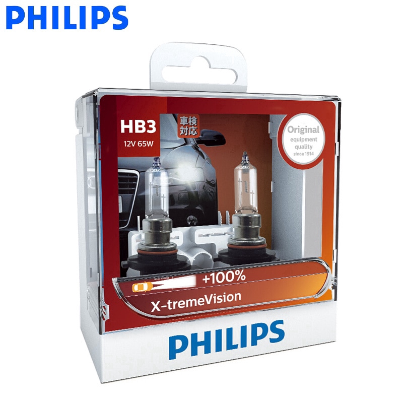 Philips X-treme Vision H1 H4 H7 H11 HB4 HB3 9005 9006 Đèn Pha Xe Bóng đèn Halogen 3350K Đèn Vàng