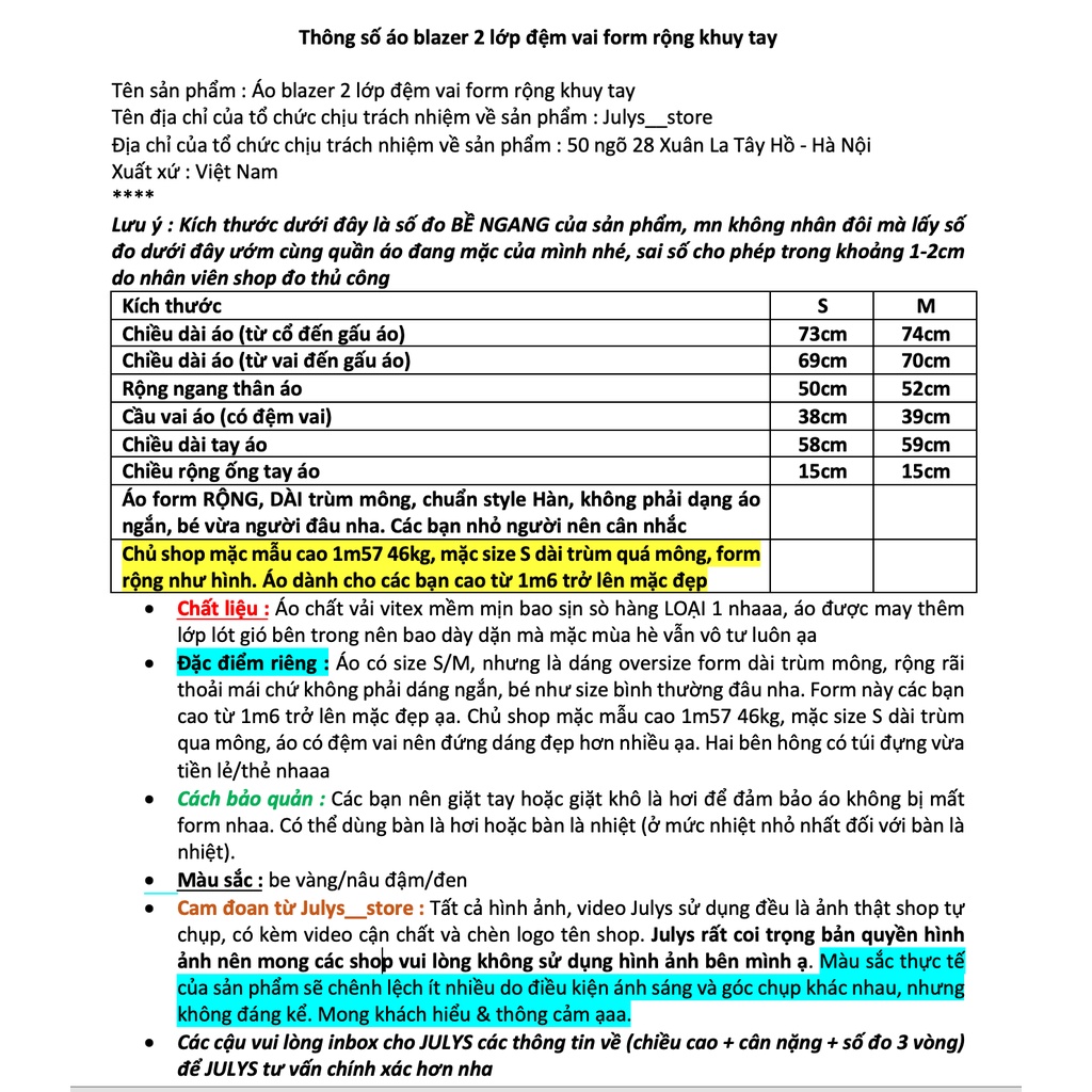 Áo blazer 2 lớp đệm vai form RỘNG (ảnh thật kèm video) | BigBuy360 - bigbuy360.vn