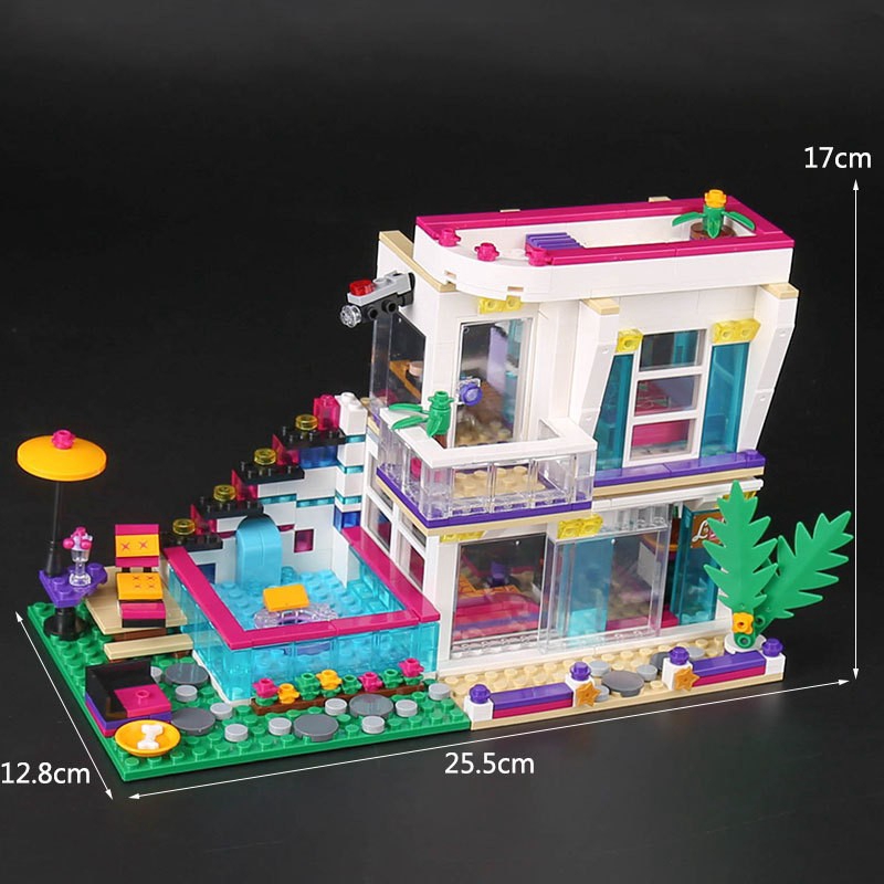 Compatible with Lego Lepin 01046 Friends Girl Livi's POP Star House Designer Toy Compatible Lego 41135