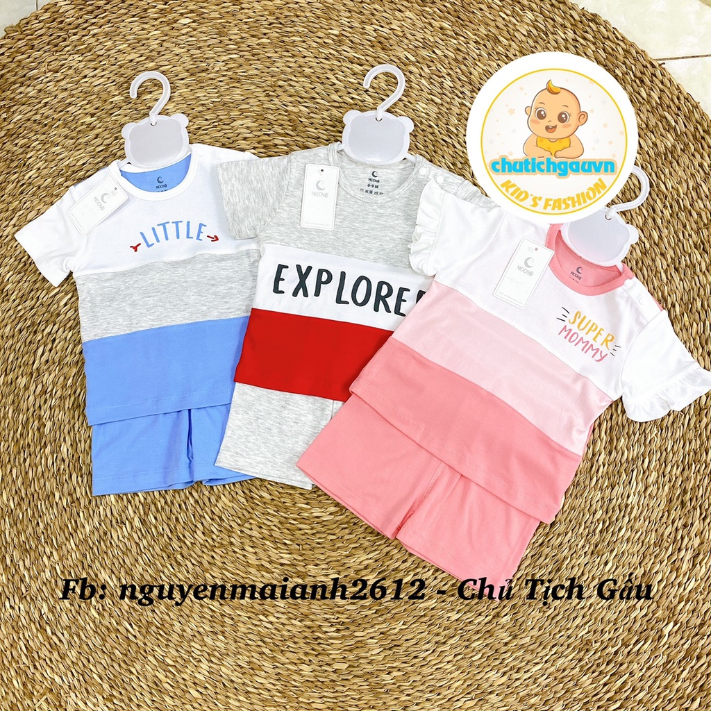 Bộ quần áo cộc tay moon cho bé