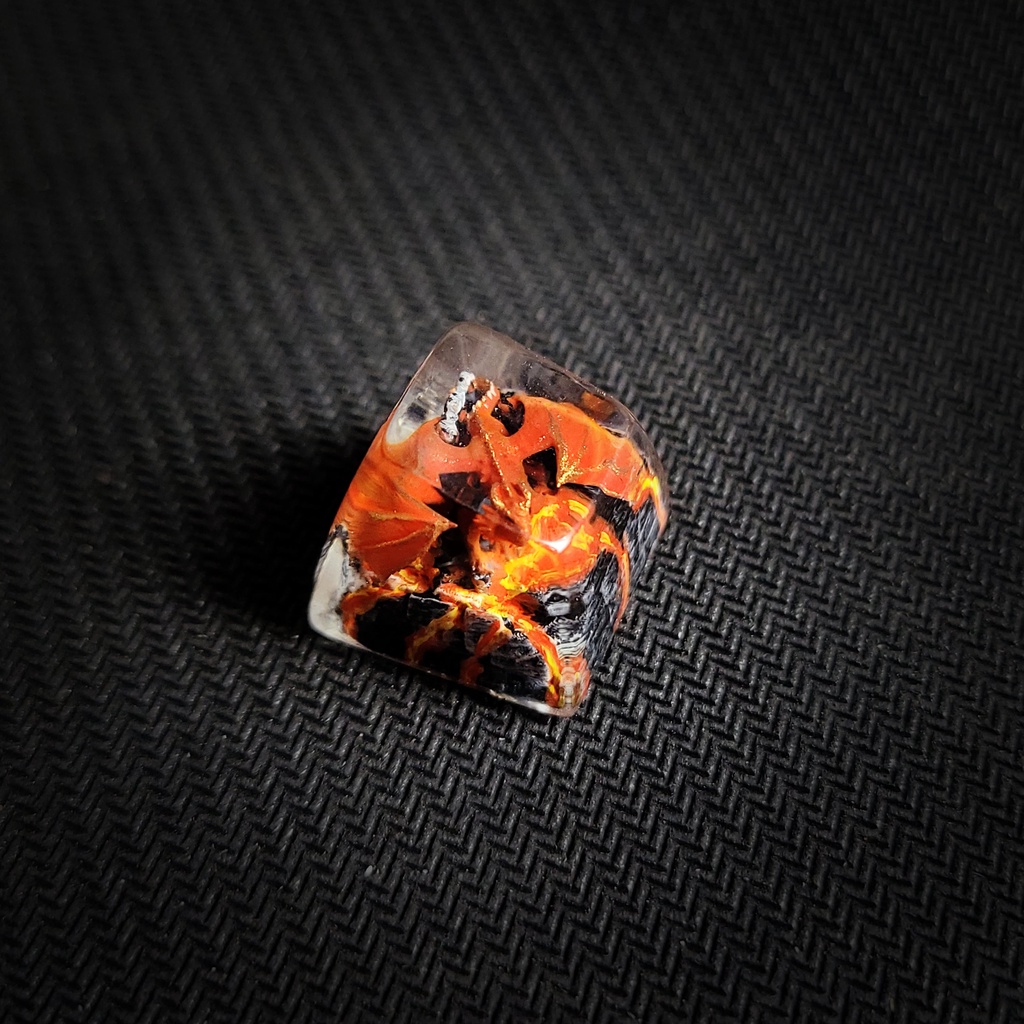 Keycap Mythical Fire dragon - keycap lẻ - keycap anime - keycaps xuyên sáng - keycap resin epoxy